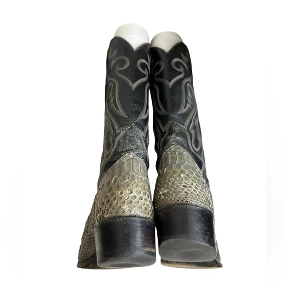 J Chisholm Snakeskin Leather Python Cowboy Boots Men\'s Sz 10 EE Leather Lined main image 14
